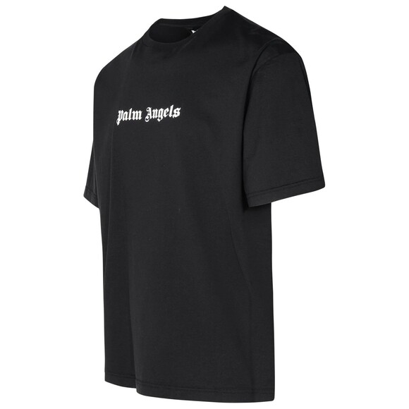 PALM ANGELS CLASSIC LOGO PRINTED REGULAR FIT BLACK T-SHIRT SIZE MEDIUM - Picture 3 of 3